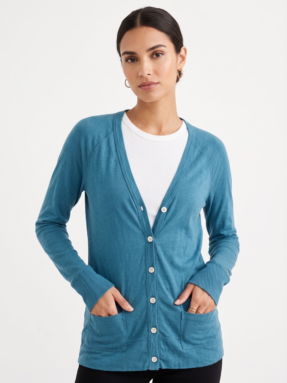 Roots Button Front Cardigan